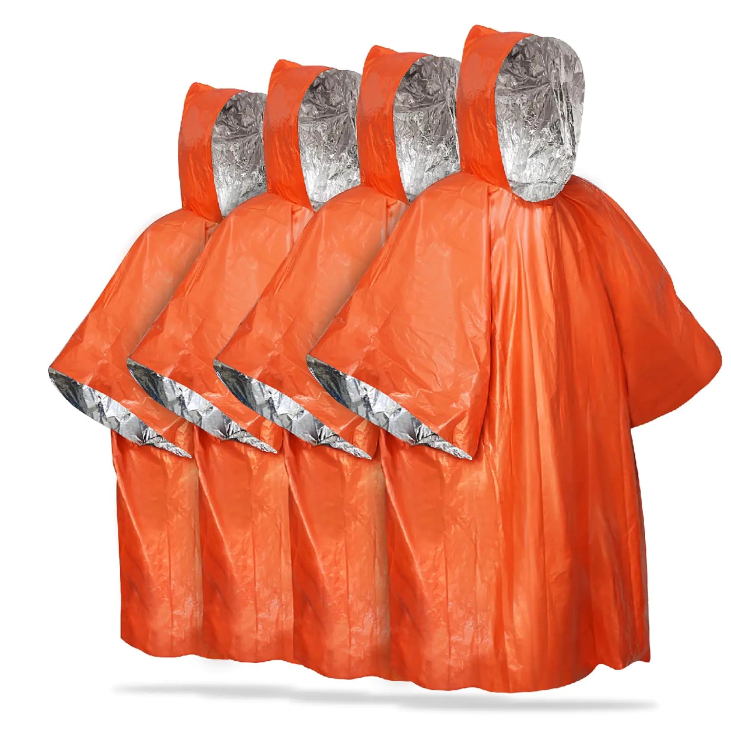 4-Pack Rain Ponchos Retain 90 Percent Heat